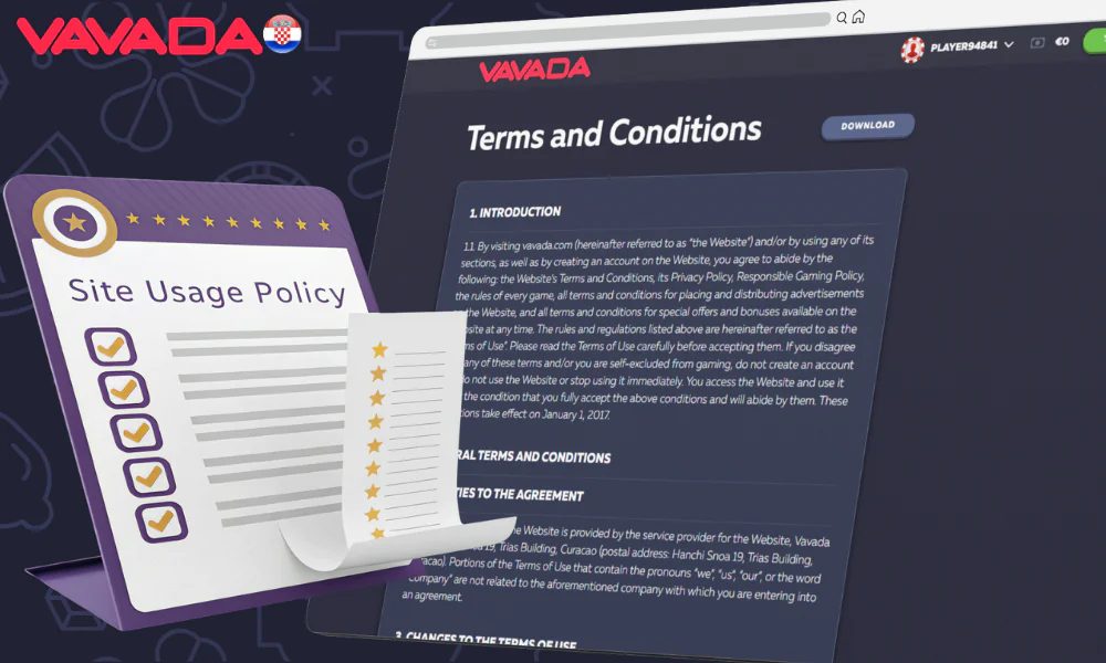 Uvjeti i odredbe stranice Vavada