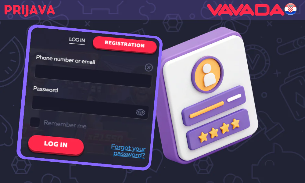 Postupak unosa osobnog računa Vavade