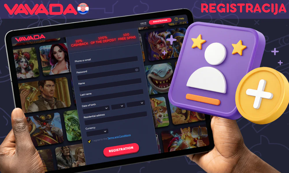Proces registracije kasina Vavada